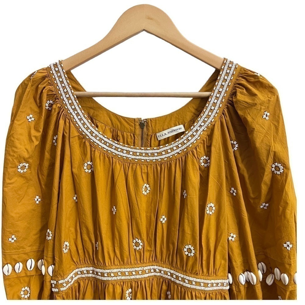 TUCKERNUCK Ulla Johnson yellow mini dress size 2 - Picture 10 of 16